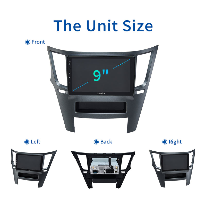Dasaita MAX11 Subaru Outback 2009 2010 2011 2012 2013 2014 Car Stereo 9 Inch Carplay Android Auto PX6 4G+64G Android11 1280*720 DSP AHD Radio