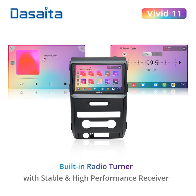 Dasaita Vivid11 For Ford Raptor F150 2009 2010 2011 2012 Car Stereo Apple Carplay Android Auto Touch Screen 4G 64G DSP Stereo