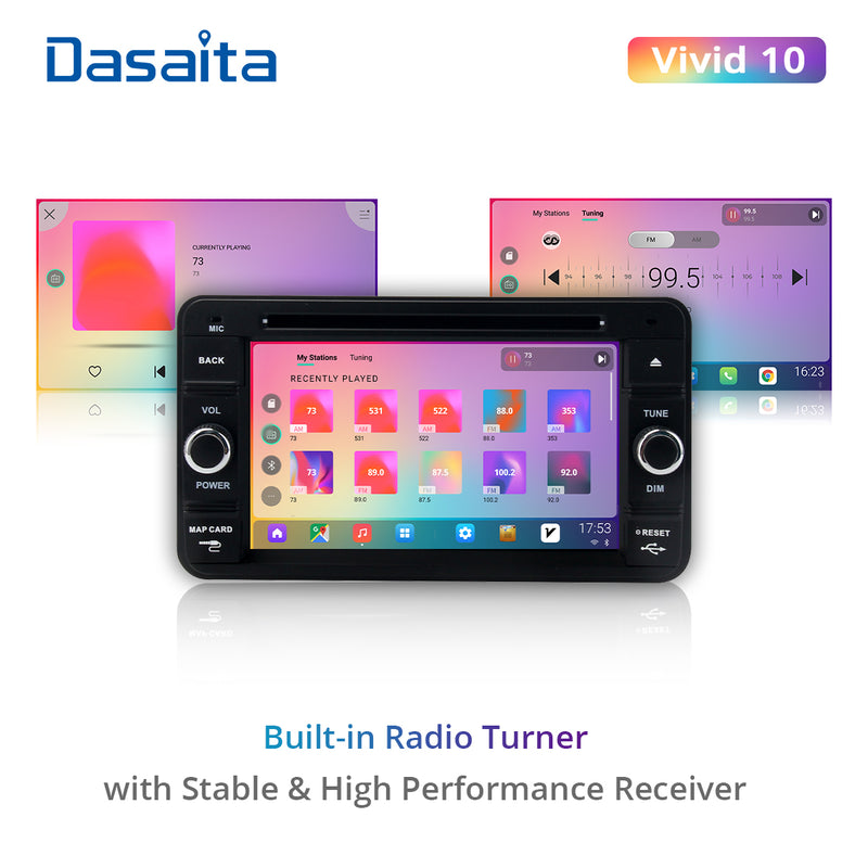 Dasaita Vivid11 Suzuki Jimny 2007 2008 2009 2010 2011 2012 2013 2014 2015 Car Stereo 6.2 Inch Carplay Android Auto PX6 4G+64G Android11 1280*720 DSP AHD Radio