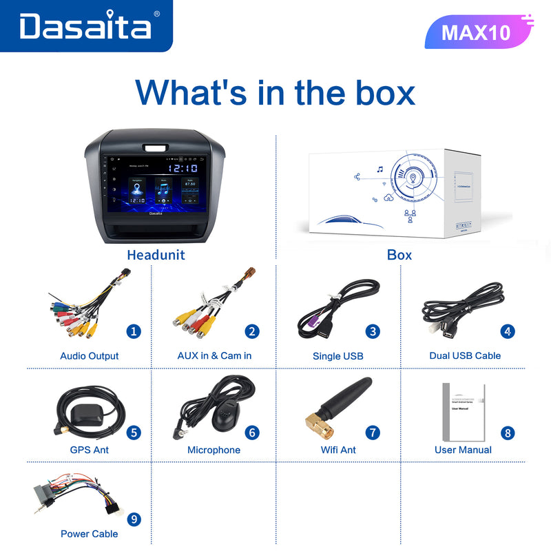 Dasaita MAX11 Honda Freed 2017 2018 2019 RHD Car Stereo 9 Inch Carplay Android Auto PX6 4G+64G Android11 1280*720 DSP AHD Radio