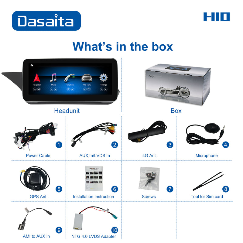 Dasaita 12.3 inch for Mercedes Benz E Class W212 NTG4.0 2010 2011 2012 Car DVD Player GPS Navigation Backup Camera 4+64G Android10 Car Stereo
