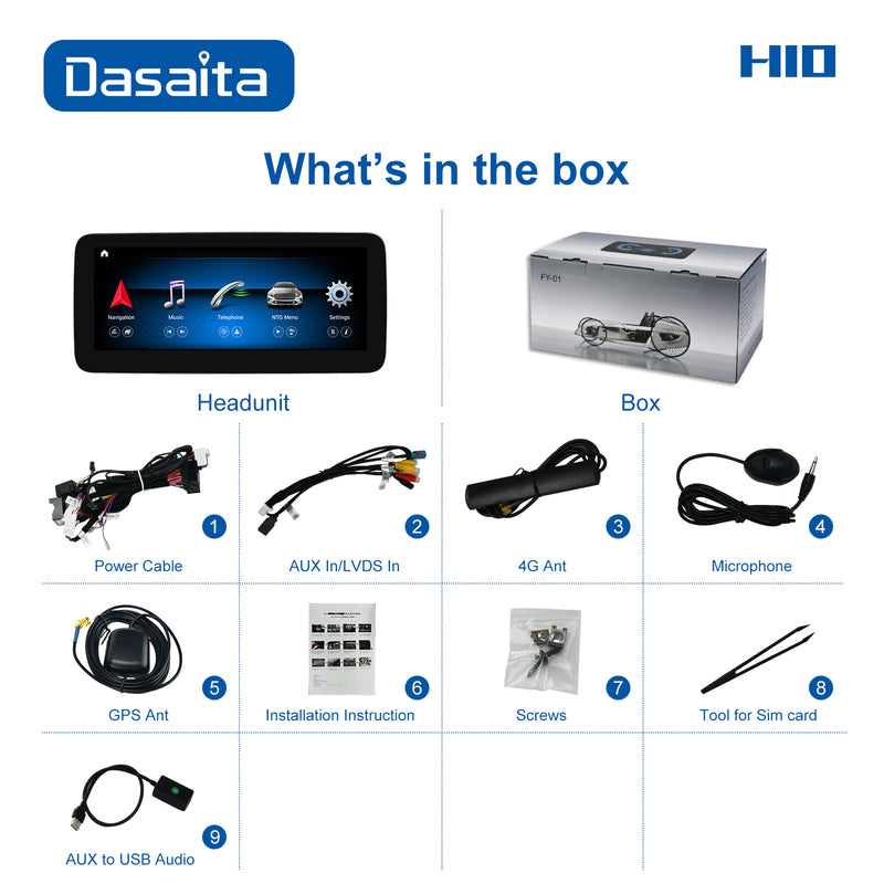 Dasaita 12.3" for Benz G class W463 NTG5.0 2017 2018 Car Radio IPS 2.5D Screen Reverse Camera Android10 Auto carplay Car Stereo