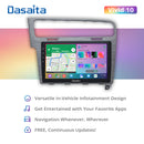 Dasaita Vivid11 VW Golf 7 2012 2013 2014 2015 2016 2017 2018 2019 LHD Car Stereo 10.2" Carplay Android Auto PX6 4G+64G Android11 1280*720 DSP Radio