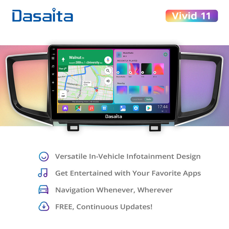 Dasaita Vivid11 Honda Pilot 2016 2017 2018 Car Stereo Carplay Android Auto PX6 4G+64G Android10 1280*720 DSP AHD Radio