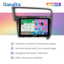 Dasaita Vivid11 VW Golf 7 2012 2013 2014 2015 2016 2017 2018 2019 LHD Car Stereo 10.2" Carplay Android Auto PX6 4G+64G Android11 1280*720 DSP Radio