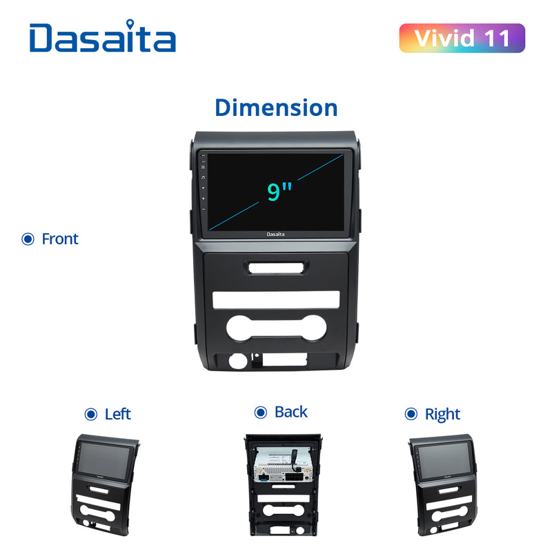 Dasaita Vivid11 For Ford Raptor F150 2009 2010 2011 2012 Car Stereo Apple Carplay Android Auto Touch Screen 4G 64G DSP Stereo