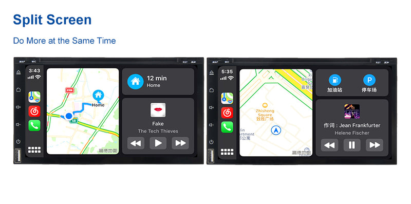 Dasaita MAX11 Universal Double Din Car Stereo 6.95 Inch Carplay Android Auto PX6 4G+64G Android11 800*480 DSP AHD Radio