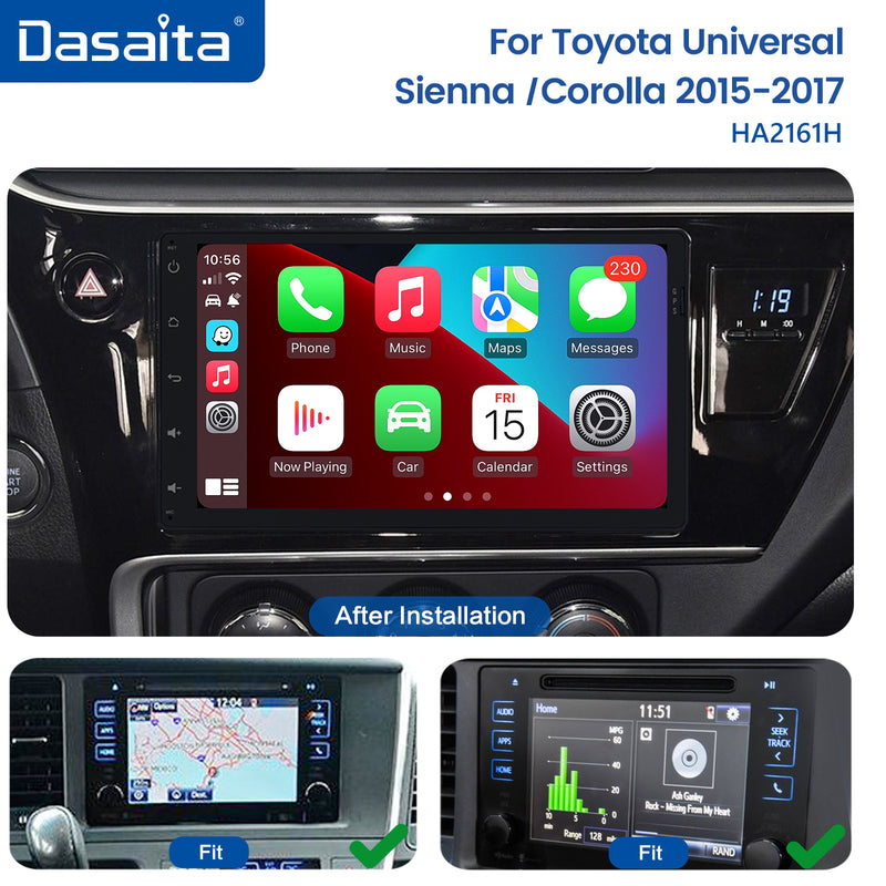 Dasaita MAX Toyota Corolla Sienna Tacoma Prius 2014-2022 Car Stereo 9 Inch Carplay Android Auto PX6 4G+64G Android10/Android11 1280*720 DSP AHD Radio
