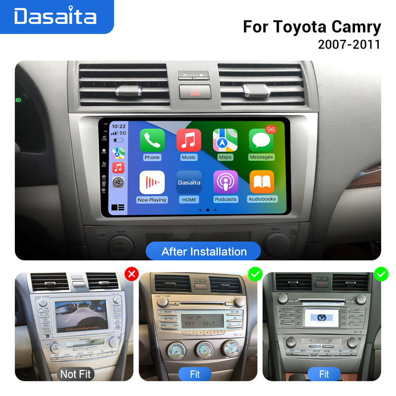 Dasaita Linux Toyota Camry 2007 2008 2009 2010 2011 Car Stereo 9 Inch Wireless Wired Carplay Android Auto Head Unit 1280*720 AHD Mirror Link Car Radio