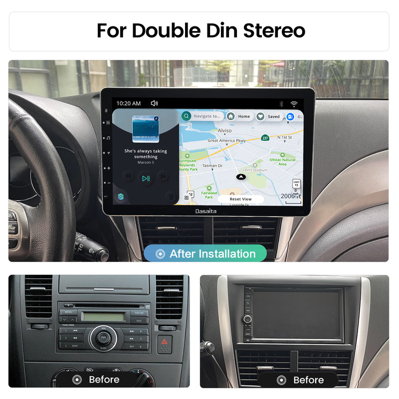 Dasaita Scout10 Universal Double Din Car Stereo 11.6 Inch Carplay Android Auto PX6 4G+64G Android10 1920*1080 DSP AHD Radio