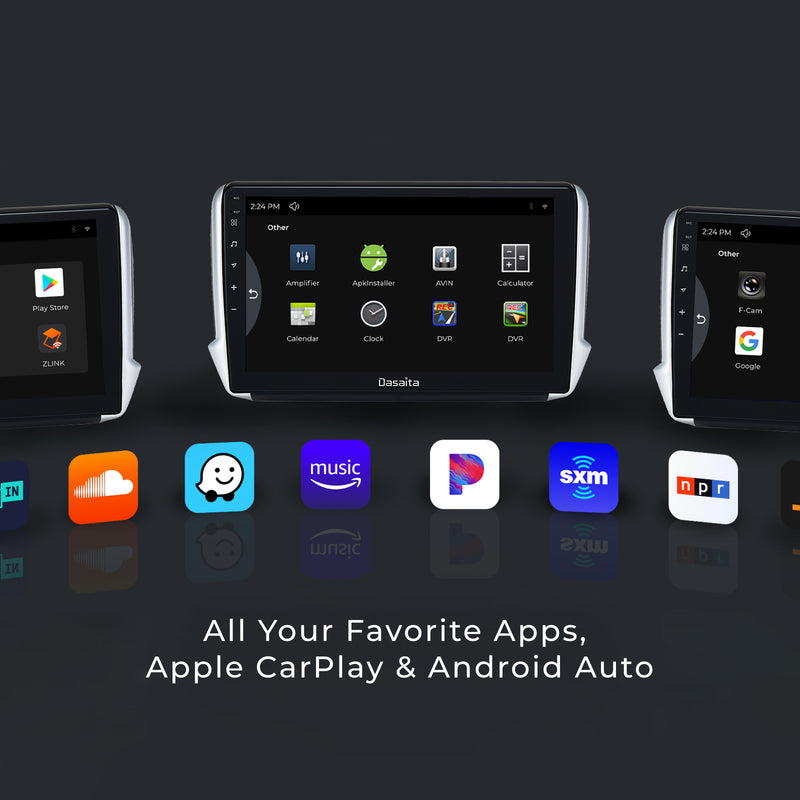 Dasaita Scout10 Peugeot 208 2008 2012 2013 2014 2015 2016 Car Stereo 10.2Inch Carplay Android Auto PX6 4G+64G Android10 1280*720 DSP AHD Radio