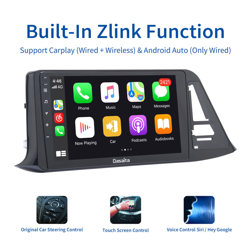 Dasaita MAX11 Toyota CHR 2016 2017 2018 LHD Car Stereo 9 Inch Carplay Android Auto PX6 4G+64G Android11 1280*720 DSP AHD Radio
