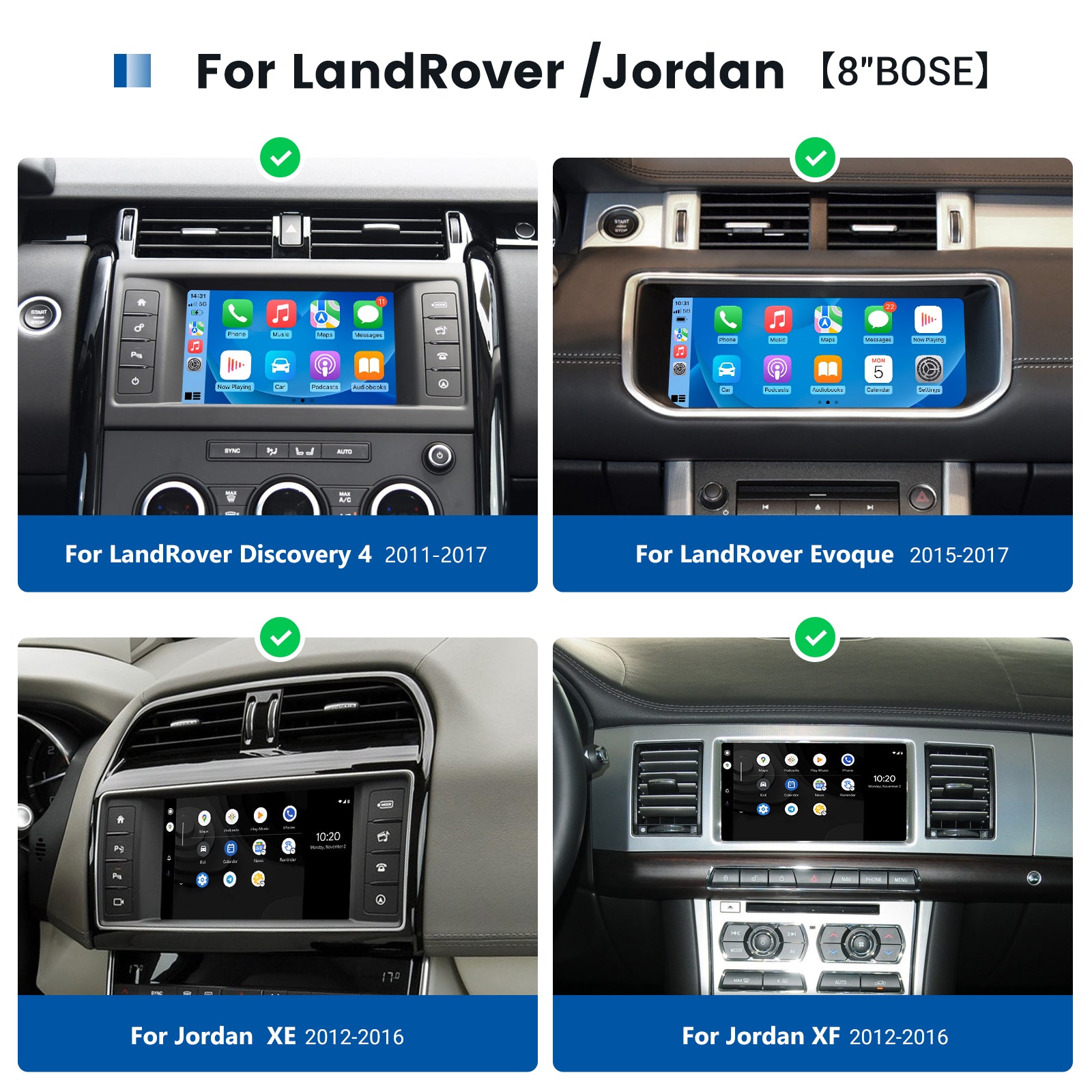 Dasaita Land Rover Sport Evque Discovery 4 Support Bosch/Harman CarPlay & Android Auto Interface Kit Retrofit Integration( Wired & Wireless )