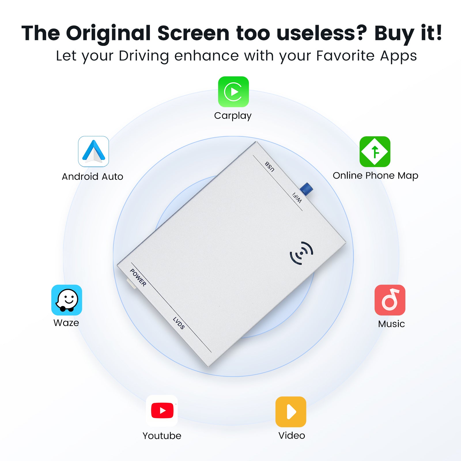 Dasaita 1-Series F20/F21/F22|3-Series F30/F31/F80|4-Series F32/F33/F36|5-Series F07/F10/F11/F18|6-Series F06/F12/F13|7-Series F01/F02/F03| X3 F25| X4 F26| X5 F15/F85| X6 F16/F86| i3| i8.CarPlay & Android Auto Integration Retrofit Interface Kit