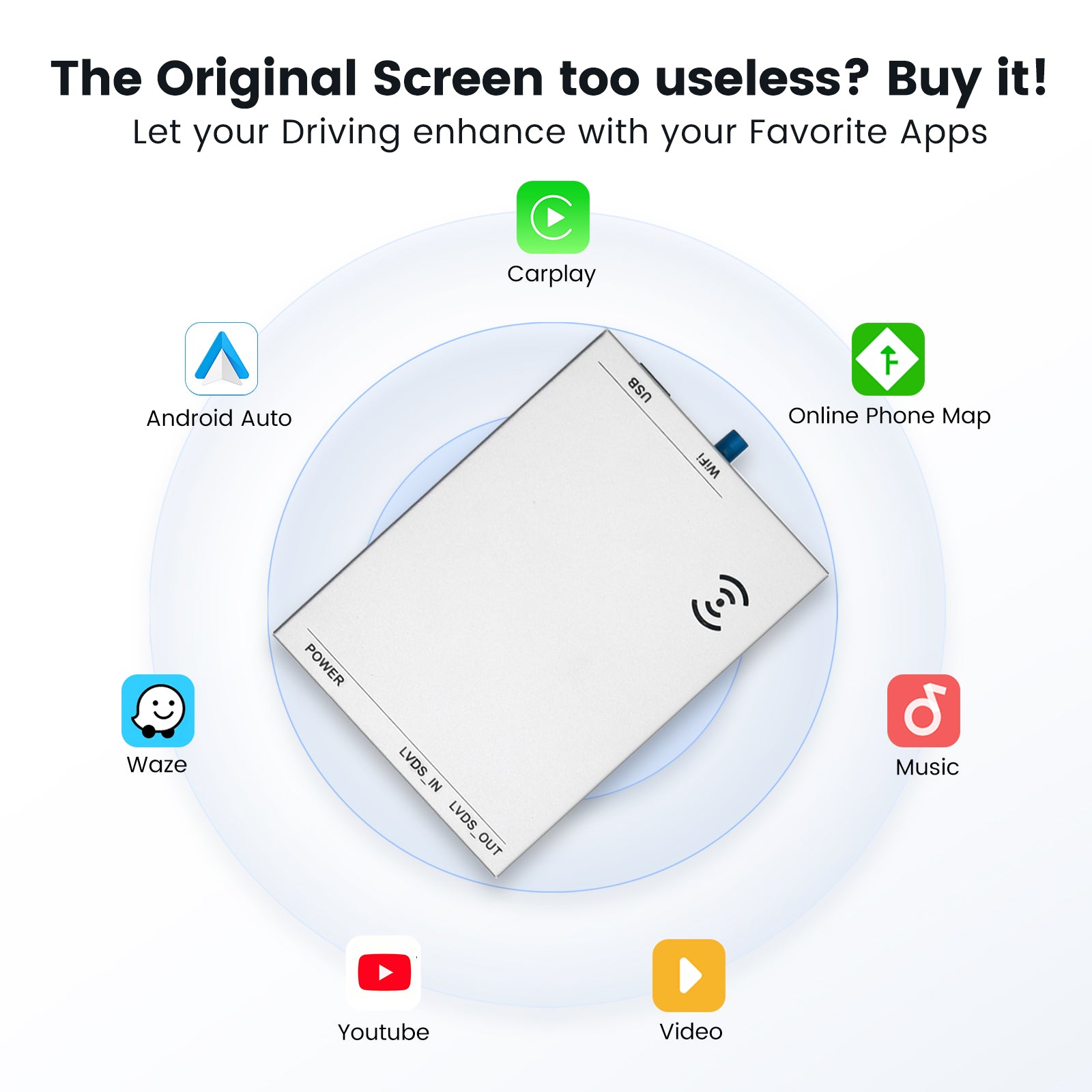 Dasaita 1-Series F20/F21/F22|3-Series F30/F31/F80|4-Series F32/F33/F36|5-Series F07/F10/F11/F18|6-Series F06/F12/F13|7-Series F01/F02/F03| X3 F25| X4 F26| X5 F15/F85| X6 F16/F86| i3| i8.CarPlay & Android Auto Integration Retrofit Interface Kit