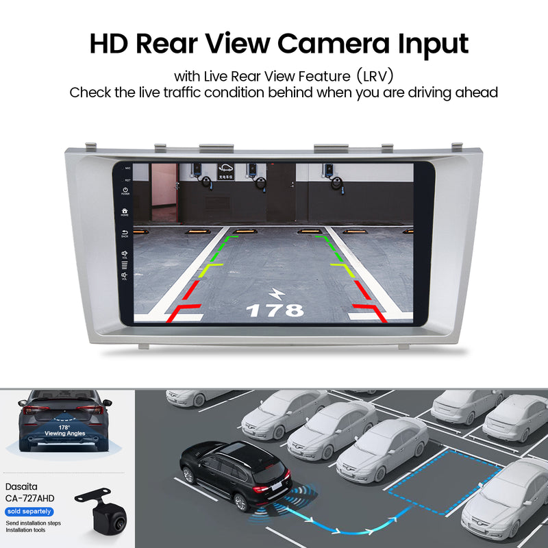 Dasaita Linux Toyota Camry 2007 2008 2009 2010 2011 Car Stereo 9 Inch Wireless Wired Carplay Android Auto Head Unit 1280*720 AHD Mirror Link Car Radio