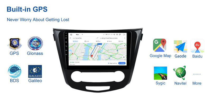 Dasaita MAX10 Nissan Qashqai 2014 2015 2016 2017 2018 Car Stereo 10.2 Inch Carplay Android Auto PX6 4G+64G Android10 1280*720 DSP AHD Radio