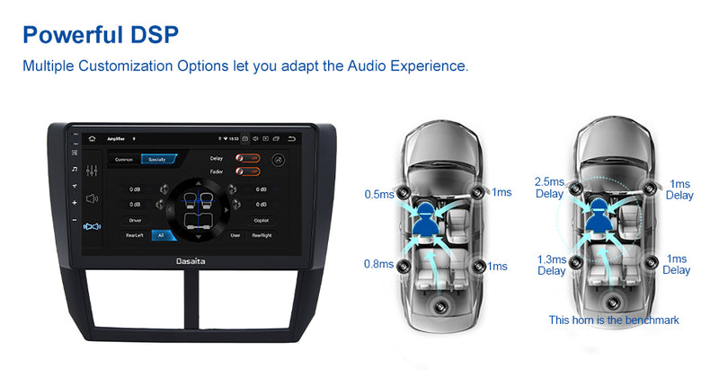 Dasaita MAX11 Subaru Forester 3 Impreza 2007 2008 2009 2010 2011 2012 Car Stereo 9 Inch Carplay Android Auto PX6 4G+64G Android11 1280*720 DSP Radio