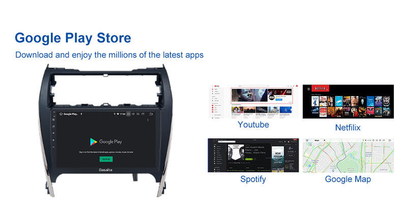 Dasaita MAX Toyota Camry 2012 2013 2014 Car Stereo 10.2 Inch Carplay Android Auto PX6 4G+64G Android10 1280*720 DSP AHD Radio