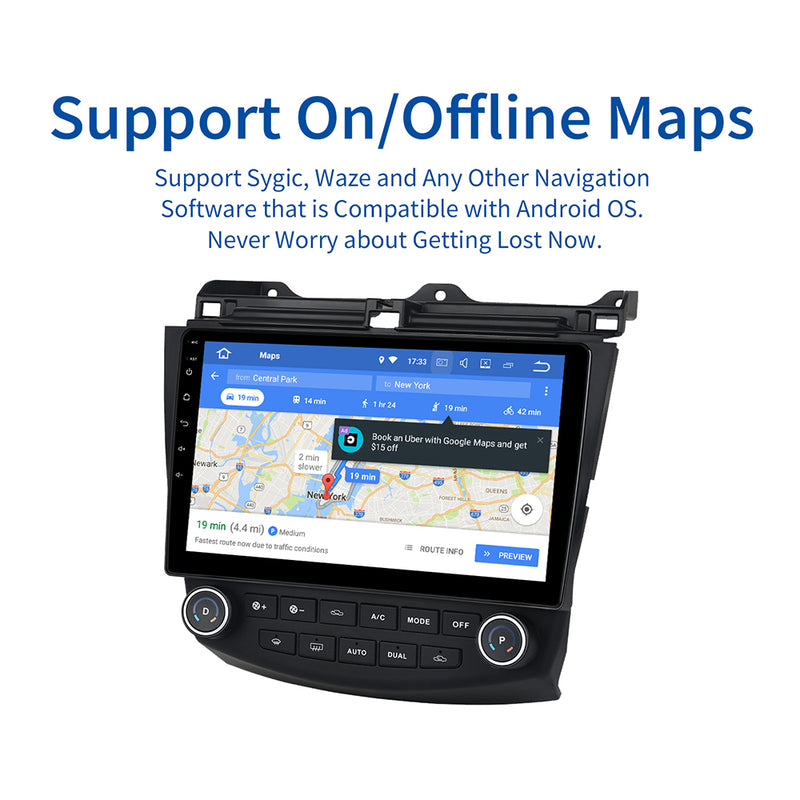 Dasaita MAX11 Honda Accord 2003 2004 2005 2006 2007 Car Stereo 10.2 Inch Carplay Android Auto PX6 4G+64G Android11 1280*720 DSP AHD Radio