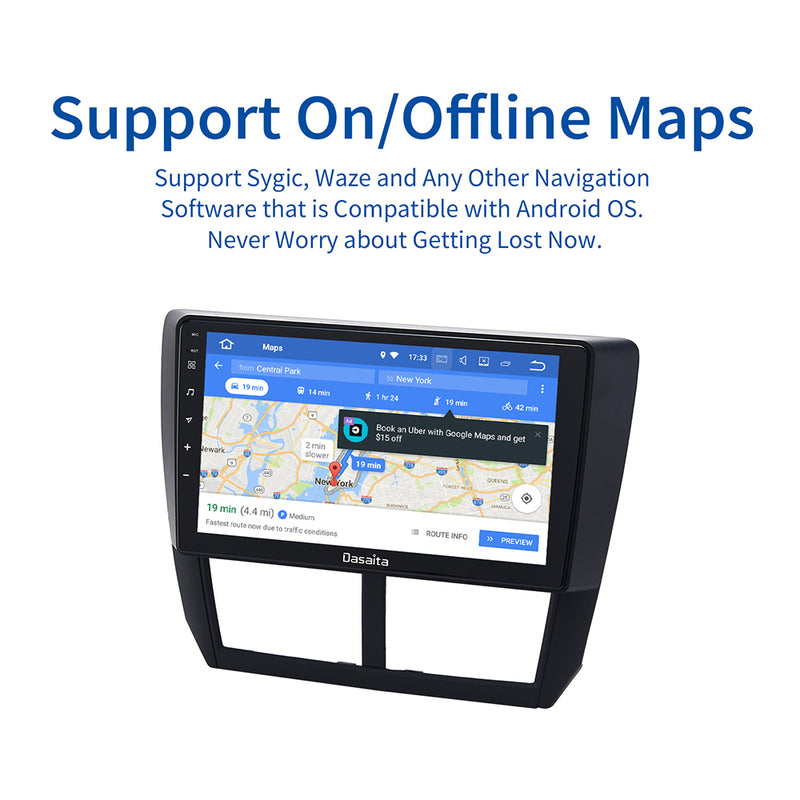 Dasaita MAX11 Subaru Forester 3 Impreza 2007 2008 2009 2010 2011 2012 Car Stereo 9 Inch Carplay Android Auto PX6 4G+64G Android11 1280*720 DSP Radio