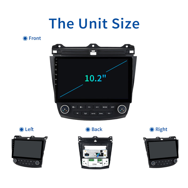 Dasaita MAX11 Honda Accord 2003 2004 2005 2006 2007 Car Stereo 10.2 Inch Carplay Android Auto PX6 4G+64G Android11 1280*720 DSP AHD Radio