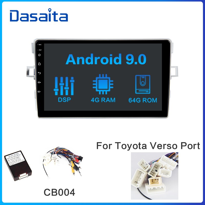 Dasaita Car Stereo Radio-Player 1 Din Android 11.0 for Toyota Verso EZ Navigation 2012 2013 2014 2015 2016 8" Multi Touch Screen