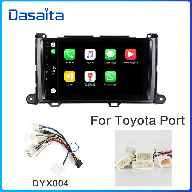 Dasaita MAX11 Toyota Sienna XL30 2011 2012 2013 2014 Car Stereo 9 Inch Carplay Android Auto PX6 4G+64G Android11 1280*720 DSP AHD Radio
