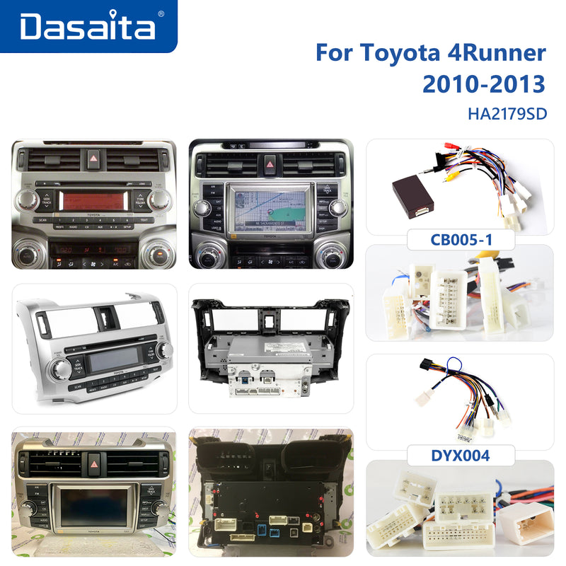 Dasaita MAX11 Toyota 4Runner 2010 2011 2012 2013 2014 2015 2016 2017 2018 2019 Car Stereo 10.25 Inch Wireless Carplay Android Auto PX6 4G+64G Android11 Silver 1280*480 DSP AHD Radio