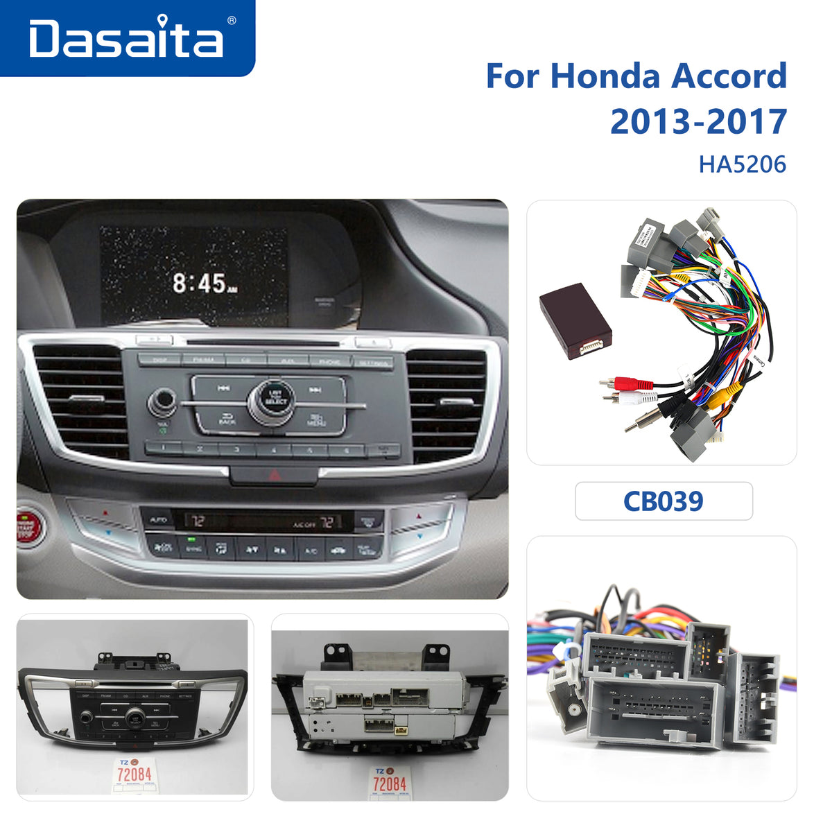 Dasaita Vivid11 Honda Accord 2013 2014 2015 2016 2017 LHD Car Stereo 10.2