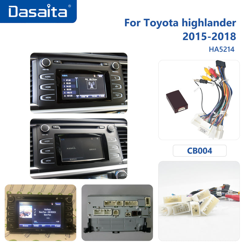 Dasaita Scout10 Toyota highlander 2015 2016 2017 2018 Car Stereo 10.2 Inch Carplay Android Auto PX6 4G+64G Android10 1280*720 DSP AHD Radio