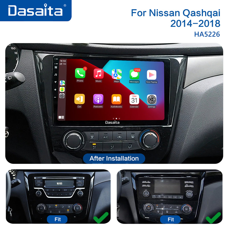 Dasaita MAX10 Nissan Qashqai 2014 2015 2016 2017 2018 Car Stereo 10.2 Inch Carplay Android Auto PX6 4G+64G Android10 1280*720 DSP AHD Radio