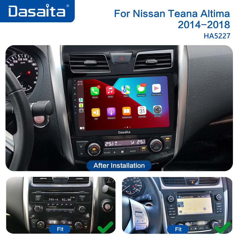 Dasaita Android12 Car Stereo for Nissan Teana Altima 2014-2018 Wireless Carplay & Android Auto Car Radio| Qualcomm 665 | 10.2" QLED Screen | Wifi+4G LTE |6G+64G|DSP|GPS Navigation Head Unit| Optical Output
