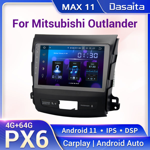 Dasaita MAX11 Mitsubishi Outlander 2008 2009 2010 2011 Car Stereo 9 Inch Carplay Android Auto PX6 4G+64G Android11 1280*720 DSP AHD Radio
