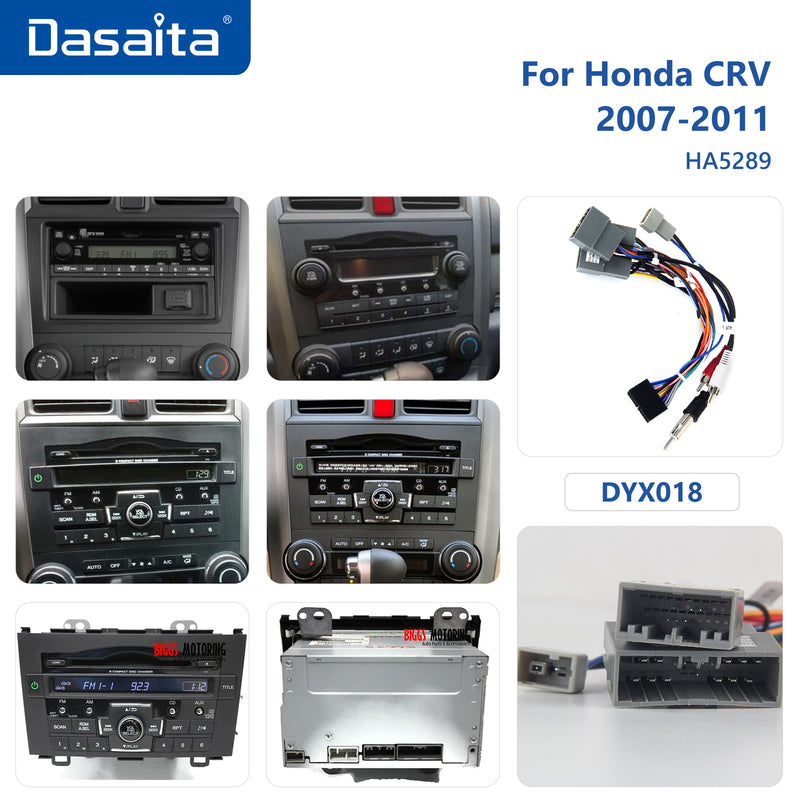 Dasaita Android13 Car Stereo for Honda CRV 2007-2011 Wireless Carplay & Android Auto Car Radio| Qualcomm 665 | 9" QLED Screen | Wifi+4G LTE |6G+64G|DTS|GPS Navigation Head Unit| Optical Output