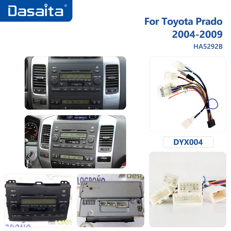Dasaita Android13 Car Stereo for Toyota Prado 2004-2009 Wireless Carplay & Android Auto Car Radio| Qualcomm 665 | 9" QLED Screen | Wifi+4G LTE |6G+64G|DTS|GPS Navigation Head Unit| Optical Output