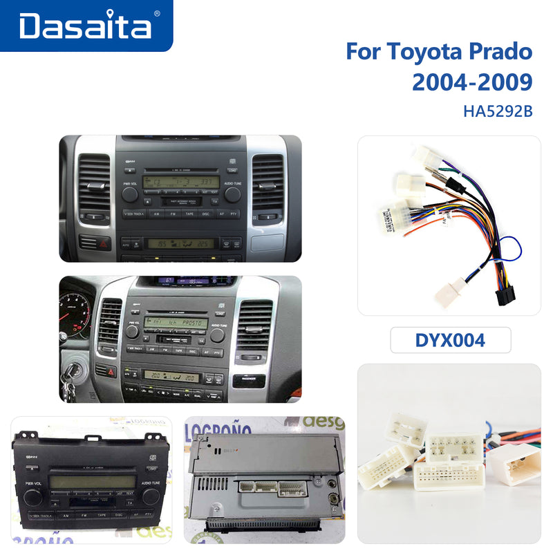 Dasaita Android12 Car Stereo for Toyota Prado 2004-2009 Wireless Carplay & Android Auto Car Radio| Qualcomm 665 | 9" QLED Screen | Wifi+4G LTE |6G+64G|DSP|GPS Navigation Head Unit| Optical Output