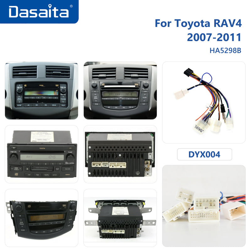 Dasaita Vivid11 Toyota RAV4 2007 2008 2009 2010 2011 Car Stereo 9 Inch Carplay Android Auto PX6 4G+64G Android11 1280*720 DSP AHD Radio