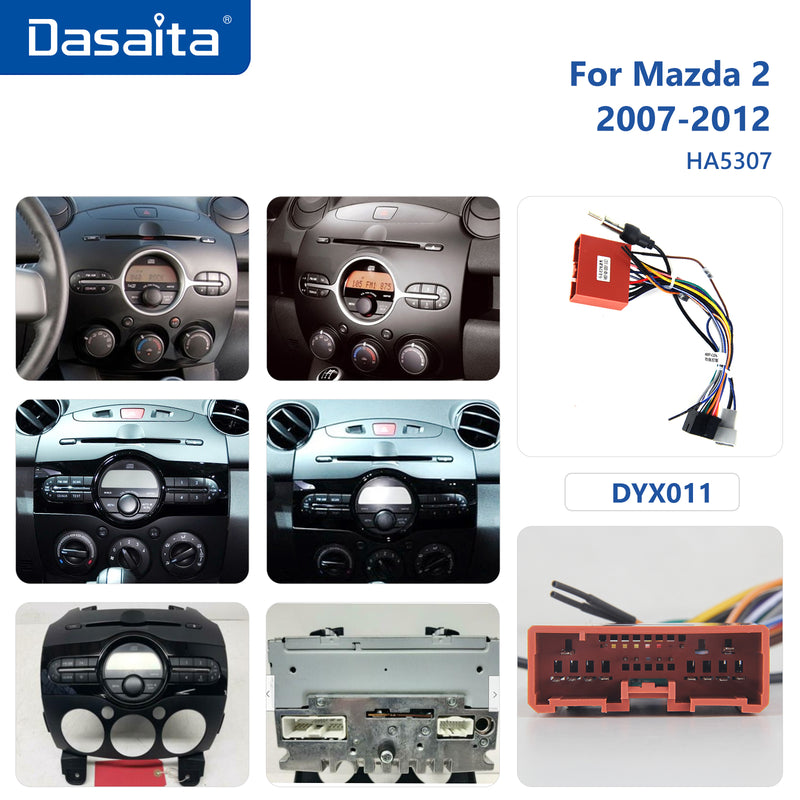 Dasaita Android13 Car Stereo for Mazda 2 2007-2012 Wireless Carplay & Android Auto Car Radio| Qualcomm 665 | 9" QLED Screen | Wifi+4G LTE |6G+64G|DTS|GPS Navigation Head Unit| Optical Output