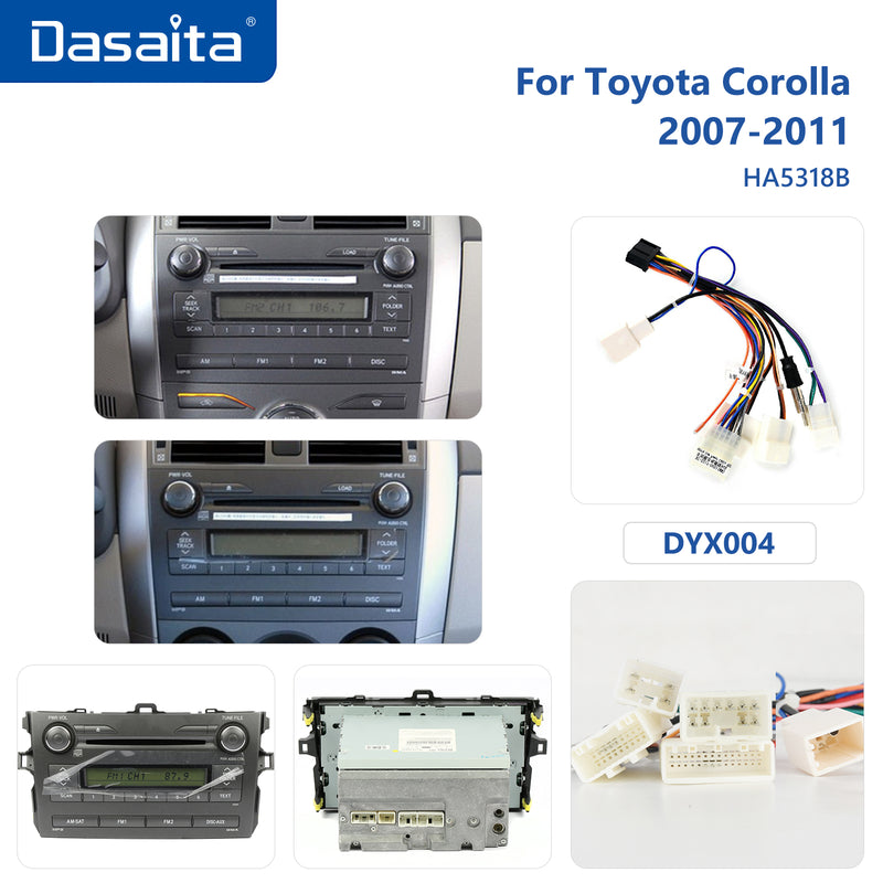 Dasaita MAX11 Toyota Corolla 2007 2008 2009 2010 2011 2012 2013 Car Stereo 9 Inch Carplay Android Auto PX6 4G+64G Android11 1280*720 DSP AHD Radio