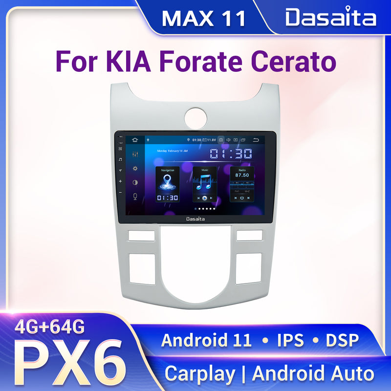 Dasaita 9'' IPS Screen for Kia Cerato Radio 2008 2009 2010 2011 2012 2013 Car Stereo Touch Screen Bluetooth GPS Navigation TDA7850