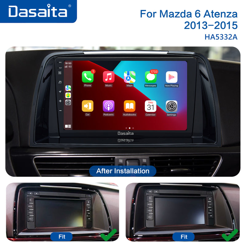 Dasaita MAX11 Mazda 6 Atenza 2013 2014 2015 Car Stereo 9 Inch Carplay Android Auto PX6 4G+64G Android11 1280*720 DSP AHD Radio