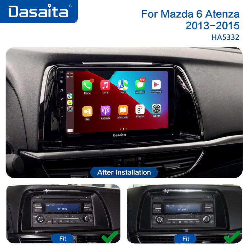 Dasaita MAX11 Mazda 6 Atenza 2013 2014 2015 Car Stereo 9 Inch Carplay Android Auto PX6 4G+64G Android11 1280*720 DSP AHD Radio