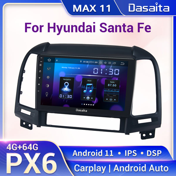 Dasaita MAX11 for Hyundai Santa Fe 2006 2007 2008 2009 2010 2011 2012 LHD Car Radio Apple Carplay Touch screen 1280*720
