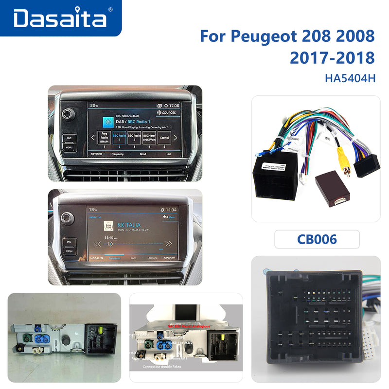 Dasaita Vivid11 Peugeot 208 2008 2012 2013 2014 2015 2016 Car Stereo 10.2 Inch Carplay Android Auto PX6 4G+64G Android11 1280*720 DSP AHD Radio