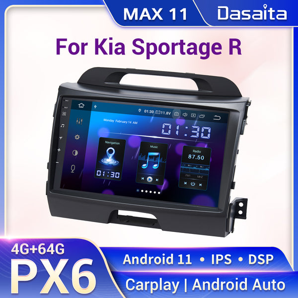 Dasaita Android 11.0 Car 1 din for Kia Sportage R AutoRadio 2013 2014 2015 2016 Bluetooth MP3 GPS 1280*720 MAX11 64G ROM