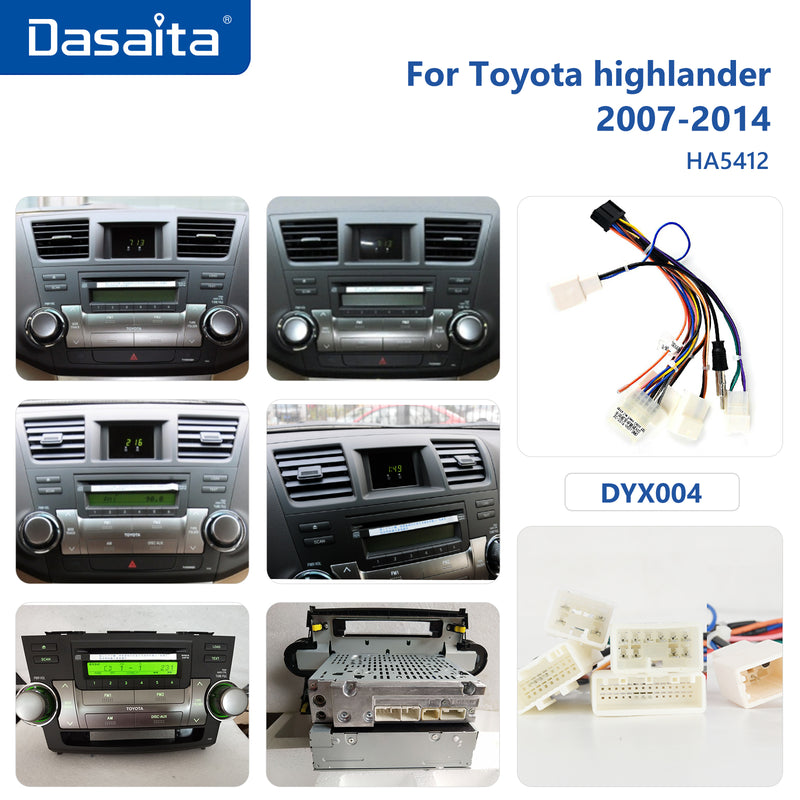 Dasaita Vivid11 Toyota highlander 2007 2008 2009 2010 2011 2012 2013 2014 Car Stereo 10.2" Carplay Android Auto PX6 4G+64G Android11 1280*720 DSP Radio