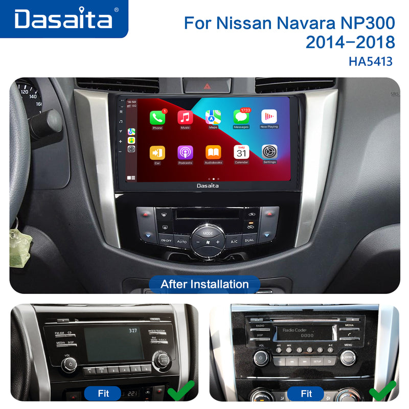 Dasaita Vivid11 Nissan Navara NP300 2014 2015 2016 2017 2018 Car Stereo 10.2 Inch Carplay Android Auto PX6 4G+64G Android11 1280*720 DSP AHD Radio