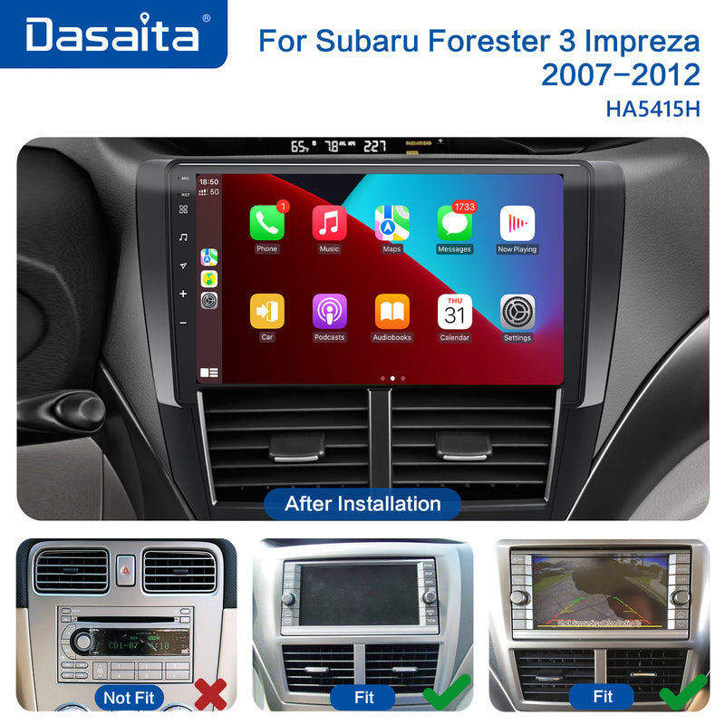 Dasaita Android12 Car Stereo for Subaru Forester 3 Impreza 2007-2012 Wireless Carplay & Android Auto Car Radio| Qualcomm 665 | 9" QLED Screen | Wifi+4G LTE |6G+64G|DSP|GPS Navigation Head Unit| Optical Output