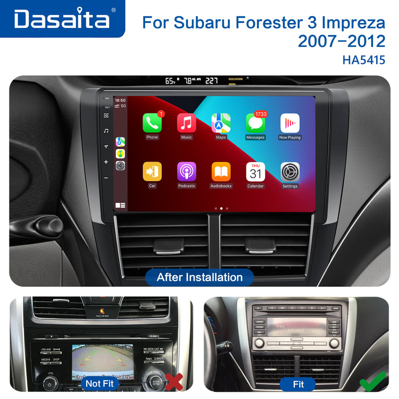 Dasaita Android12 Car Stereo for Subaru Forester 3 Impreza 2007-2012 Wireless Carplay & Android Auto Car Radio| Qualcomm 665 | 9" QLED Screen | Wifi+4G LTE |6G+64G|DSP|GPS Navigation Head Unit| Optical Output